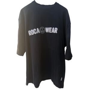 Rocawear T Shirt Mens Large Black Embroidered Logo Streetwear